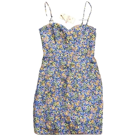 NWT Plenty by Tracy Reese Blue and Yellow Floral Sundress